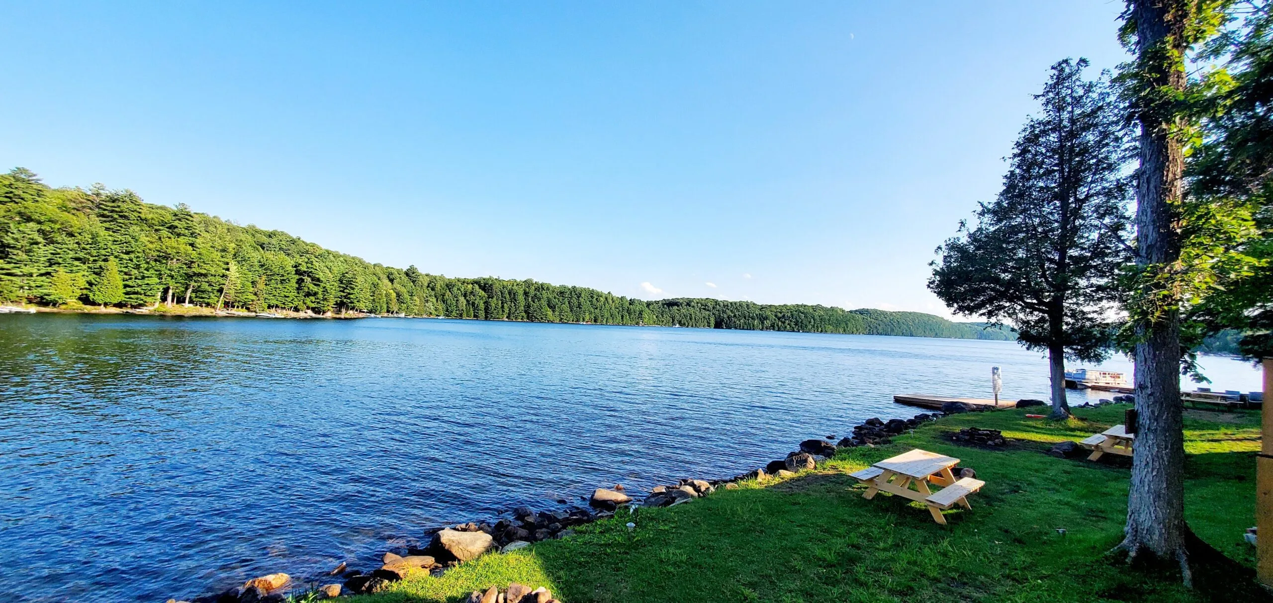 Waterfront view at Twin Lakes Resort