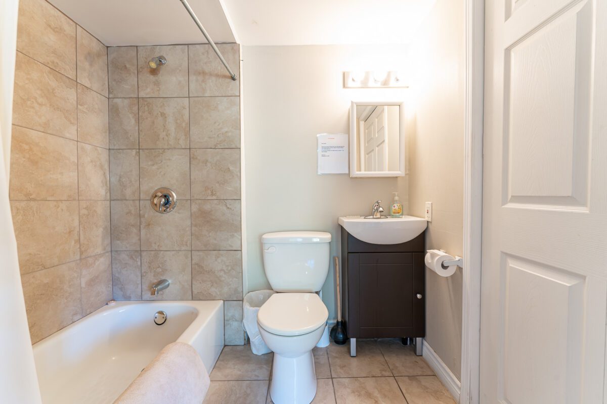 Cabin 11 private bathroom with shower